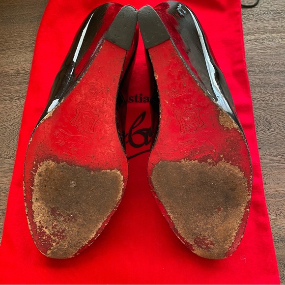 Louboutin Luboutin black patent wedge heels with box - Picture 3 of 8